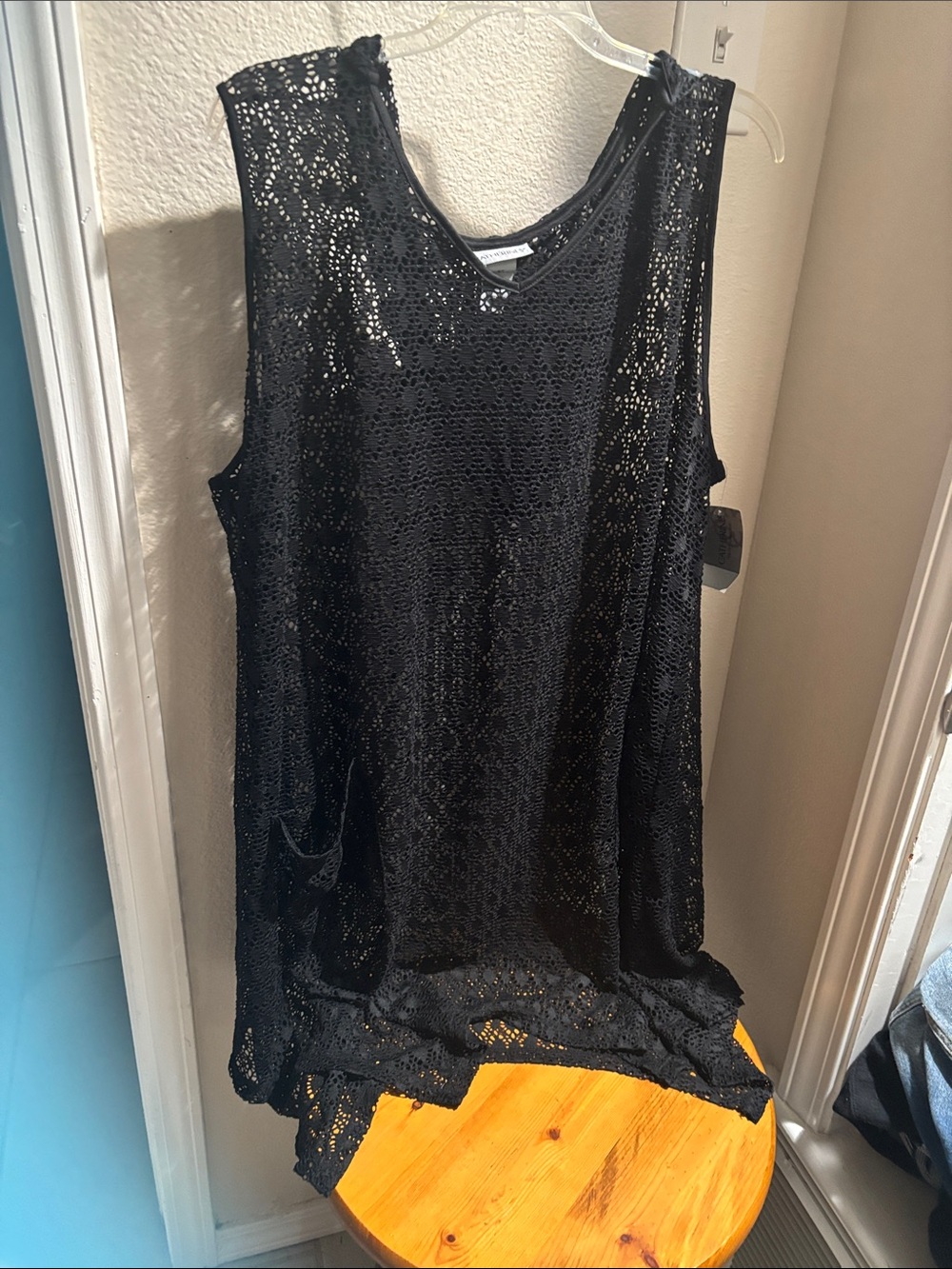 Catherines Black Swimsuit Coverup 2X NWT